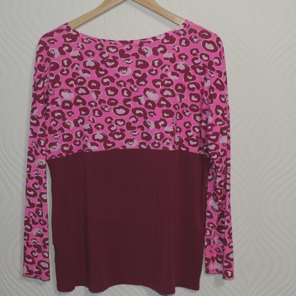 LILLY PULITZER LUXLETIC Top & Leggings Set sz M/L Pink & Wine - Picture 5 of 16